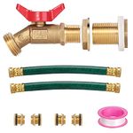 WADEO Rain Barrel Spigot Kit with Connector Hose