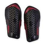 Mitre Aircell Football Shin Pads | Extremely Breathable | Impact Protection | Lightweight Shin Guard, Black/Red, M