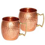 Vardhantcraft Pure Copper Moscow Mule Mug(400ml) Pack of 2