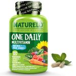 NATURELO One Daily Multivitamin for Men - with Vitamins & Minerals + Organic Whole Foods - Supplement to Boost Energy, General Health - Non-GMO - 120 Capsules | 4 Month Supply