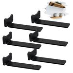 MLOQI 6 Pack Scaffold Board Shelf Brackets, Heavy Duty Shelf Brackets, Floating Shelf Brackets, Industrial Shelf Brackets, Cat Ear Style Brackets for Shelves (9 inches)