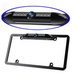 License Plate Frame Car Rearview Camera 8 Infrared LEDs Wide Viewing Angle Waterproof Sturdy Sleek Backup Camera High Sensitive Vehicle Universal Reversing Assist Security Camcorder