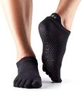 Toesox FT Low Rise Yoga Grip Socks, Black, S