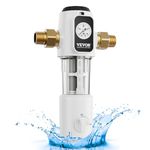 VEVOR Spin Down Filter, 40 Micron Whole House Sediment Filter for Well Water, 3/4" MNPT, 4 T/H High Flow Rate, for Whole House Water Filtration Systems, Well Water Sediment Filter