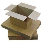 Ideals UK packaging ltd single wall small parcel cardboard shipping boxes - pack of 25 boxes. (10'' x 8'' x 6'' (254 x 203 x 149mm))