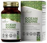 Ezyleaf Iodine Supplement 450MCG Iodine Tablets | 40 Trace Minerals | Sea Moss, Sea Kelp, Potassium Iodide and Bladderwrack Seaweed | Natural Fillers | Non-GMO & UK ISO Certified | 90 VEGAN CAPSULES