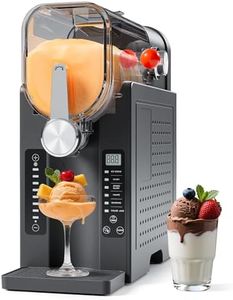 Slushy Machine No Ice Needed, CHIVALZ Slushie Machine for Home, Frozen Drink Maker with 6 Preset Programs for Margaritas, Frappés, Milk Shake and More, LED Display, Self-Cleaning, AD03, Black