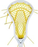 StringKing Women’s Legend W Lacrosse Head Strung with Women's Type 4 Mesh (White/Yellow)