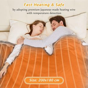 Mia&Coco Heated Blanket, 200x180cm – Grey Electric Throw