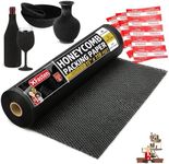XFasten Honeycomb Packing Paper for Moving 15-Inch x 118-Feet Bubble Honeycomb Wrap, Reusable Honeycomb Wrapping Paper for Packing Cushion with 20 Fragile Stickers Packing Supplies
