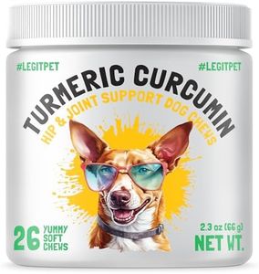 Turmeric Curcumin Hip & Joint Dogs Supplement Anti-Inflammatory Support for Arthritis & Mobility with Collagen & BioPerine Pain Relief Antioxidant Digestive Cardiovascular (1 Count (Pack of 26))