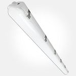 LEDBRITE Anti Corrosive 5FT 58W 125Lm/W Batten IP65 Rated Waterproof Polycarbonate Indoor & Outdoor Vapour Proof LED Ceiling Strip Light