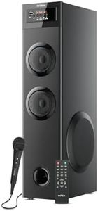 Intex 700-S Multimedia 70 W Bluetooth Tower Speaker | Wired Karaoke Mic | Party Speaker & 5.25 Inch Woofer | LED Display & Bluetooth v5.2 | Fully Remote Control (Black)