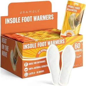 Bramble Insole Foot Warmers - All-Natural Odorless Air-Activated Warmers - Up to 10 Hours of Heat - 30 Pair (60 Warmers)