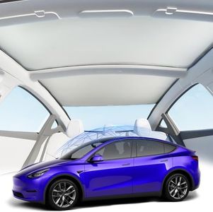 Roof Sunshade for Tesla Model 3 2021-2023, Front & Rear Glass Roof Sun Shade for Skylight Heat Insulation Sunroof Shade Reflective 99% UV with Ice Crystal Coating Car Accessories for 2023 2022 Model 3