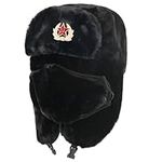 CurcKua Russian Hats for Man Women Thermal Bomber Hats with Ear Flap and Detachable Windproof Mask Breathable Winter Trapper Hat for Outdoor Activities Winter Hats for Men Warm Hats for Men Black