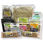 Reptile World Tortoise Food Starter Kit, Tortoise Food & Supplement Care Kit | Supplements & Treats Bundle for Tortoises | Bedding, Flowers, Leaves