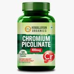 Himalayan Organics Chromium Picolinate 400mcg | Supports Healthy Blood Sugar Level | Healthy Heart | Essential For Weight Management - 120 Veg Capsule