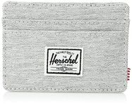 Herschel Unisex's Charlie RFID Wallet Card Case, Light Grey Crosshatch, One Size