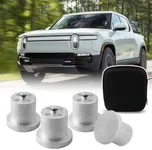 for Rivian Jack Puck Lifting Pucks Rivian R1t R1s - Tesmirror Jack Pads for Floor Jack for Rivian R1s R1t Accessories with Zippered Case 4 Pack, 3 Gen Add 4 Magnets