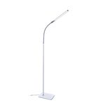 daylight UnoPro Floor - New LED Lamp - 6,000K, 1,145 Lux at 30cm, 4 Brightness Levels, Flexible Arm, Energy Efficient, White