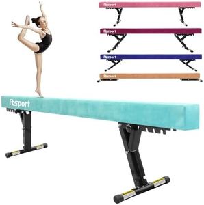 FBSPORT 8ft Adjustable Balance Beam: High and Low Floor Beam Gymnastics Equipment for Kids/Adults,Gymnastics Beam for Training,Practice, Physical Therapy and Professional Home Training with Legs