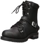 Ride Tec Men's 9146 8" Zipper Lace Work Boot, Black, 10. 5 W US