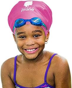 Happy Mane Silicone Swim Cap for Braids and Dreadlocks - Keeps Your Hair Dry While Swimming and Bathing Long Hair, Extensions, and Curly Hair - Large Shower Cap for Women, Men, Kids (Pink, Small)