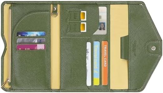 ZOPPEN Passport Holder Women/Men, Multi-purpose Rfid Blocking Travel Passport Wallet (Ver.4) Travel Essentials Tri-fold Document Organizer Holder, Army Green