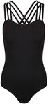 Women's Dance Leotard - Cotton | Triple Strap (Small (UK 8)) Black