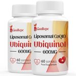 Liposomal CoQ10 Ubiquinol 600mg, 60 Mini Softgels of High Strength Active Coenzyme Q10, Superior Bioavailability & Absorption, Powerful Antioxidant for Heart and Vascular Health (2 Pack)