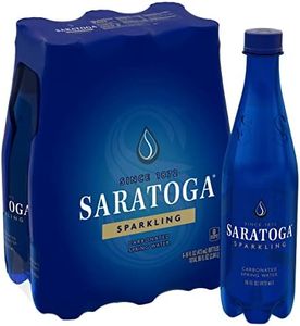 Saratoga Sparkling Spring Water Bottle PET, 16 Oz, 6-Pack