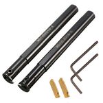 2PCS 5/8" MGIVR2016-2 MGIVL2016-2 Lathe Boring Bar Grooving Cut-Off Tool Holder with 2PCS MGMN200-G NC3020 Insert