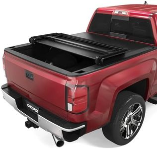 oEdRo Soft Tri-Fold Truck Bed Tonneau Cover Compatible with 2014-2019 Chevy Silverado/GMC Sierra 1500 (2019 Legacy/Limited ONLY); 2015-2019 Silverado Sierra 2500 3500 HD, Fleetside 6.6 ft Bed