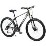 FitTrip Dominator 29T Unisex MTB | 21 SPD Shimano Gearset | Zoom Masera Suspension | Jak 7 Dual Disk Brakes | Dual Tone Metallic Paintjob | Unisex (Military Green)