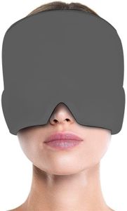 Migraine Headache Relief Cap, Gel Ice Head Wrap, Hot and Cold Therapy, Headache Eyes Mask for Sinus, Puffy Eyes, Tension and Stress Relief (Gray)