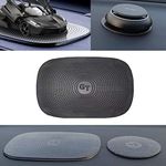 Anti-Slip Pad for Car Dashboard Multi-Functional Non-Slip Magic Sticky Gripping Mat PU Gel Washable Reusable Extra Strong for GPS,HUD,EZ Pass,Holds Phones,Sunglasses(3.94"*5.90"+3.15"Dia)(Black-1Set)