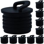 Miayaya 10 PCS Kayak Scupper Plug Rubber Scupper Plug Drain Holes Stopper with Handle for Canoe Accessories