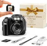 FLATIC Mini Keychain Camera –4K Digital Tiny Camera with 32GB Card & Elegant Gift Box, Fun Pocket-Sized Gadget for Kids & Adults, Collectible Gift for Travel, Birthdays & Stocking Stuffers, Black