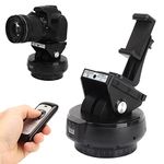 Motorized Rotating Panoramic Tripod Head, 360° AI Intelligent Face Tracking Pan Tilt Head, with Remote Control, Phone Clip, for Mobile Phone Camera, 1Kg Load