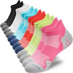 PAPLUS Ankle Compression Socks for Women 6 Pairs, Low Cut Womens Running Socks with Arch Support, S/M