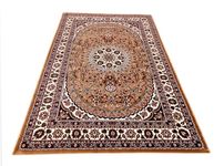 Asian Carpet Kashmiri Persian Silk Carpet for Living Room with 1 Inch Thickness (4x6 Feet ColorWhite Multi)