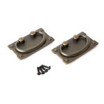 HARMAC HOUSE® 2 Pack Vintage Antique Bronze Drawer Ring Pull Handles Kitchen Cabinet Cupboard Chest of Drawer Vintage Bronze Drop Ring Pull Handles