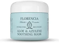 Florencia Aloe & Azulene Hydrating Gel Mask - Oil-Free Hydration for Dry, Dehydrated Skin - Soothing Recovery Mask with Hyaluronic Acid, Green Tea, Aloe & Azulene, 2 oz