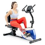 Marcy Magnetic Recumbent Bike with Pulse and 8 Resistance Levels for Cardio and Strength Training ME-1019R