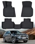 DrCarNow for BMW X3 Floor Mats,Fit for BMW X3 G01 2018-2024 for BMW X4 G02 2019-2024 Floor Mats,All Weather Rubber Car Mats Fit 1st & 2nd Row Floor Liners Set Accessories(3PCS)