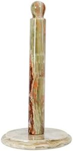 Radicaln Marble Paper Towel Holder Green Onyx Paper Napkin Dish Handmade Towel Holder - Towel Kitchen Storage Roll Paper Towel Holder Stand - Non Plastic Non Rustic Towel Storage Organizer