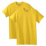 Gildan Men's Heavy Cotton T-Shirt, Style G5000, Multipack, Daisy (2-Pack), X-Large