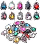 BronaGrand 20pcs Jewelry Charms Crystal Beads Pendants Charms Waterdrop Shape Charm Rhinestone Teardrop Charms Pendants for DIY Earrings Bracelet Necklace Jewelry Making,14×21mm,10 Colors