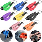 8Pcs 2 in 1 Seatbelt Cutter and Window Breaker, Car Window Breaker Keychain Seatbelt Cutter Glass Breaker, Car Emergency Escape Tool for Automotive Accidents